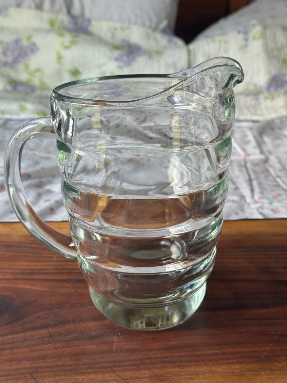 Vintage Glass Beehive Pitcher